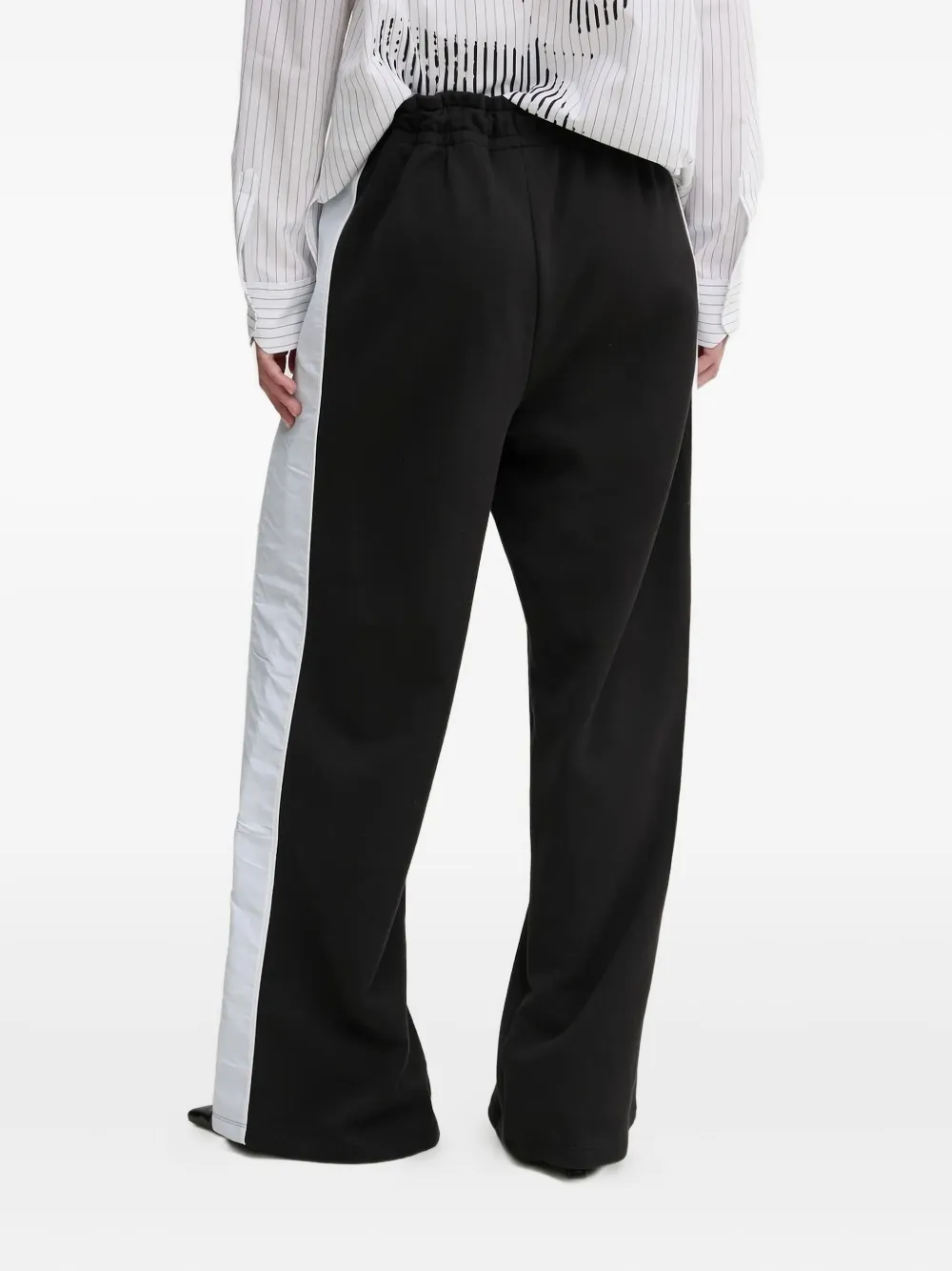 HUGO panelled-drawstring trousers - Zwart