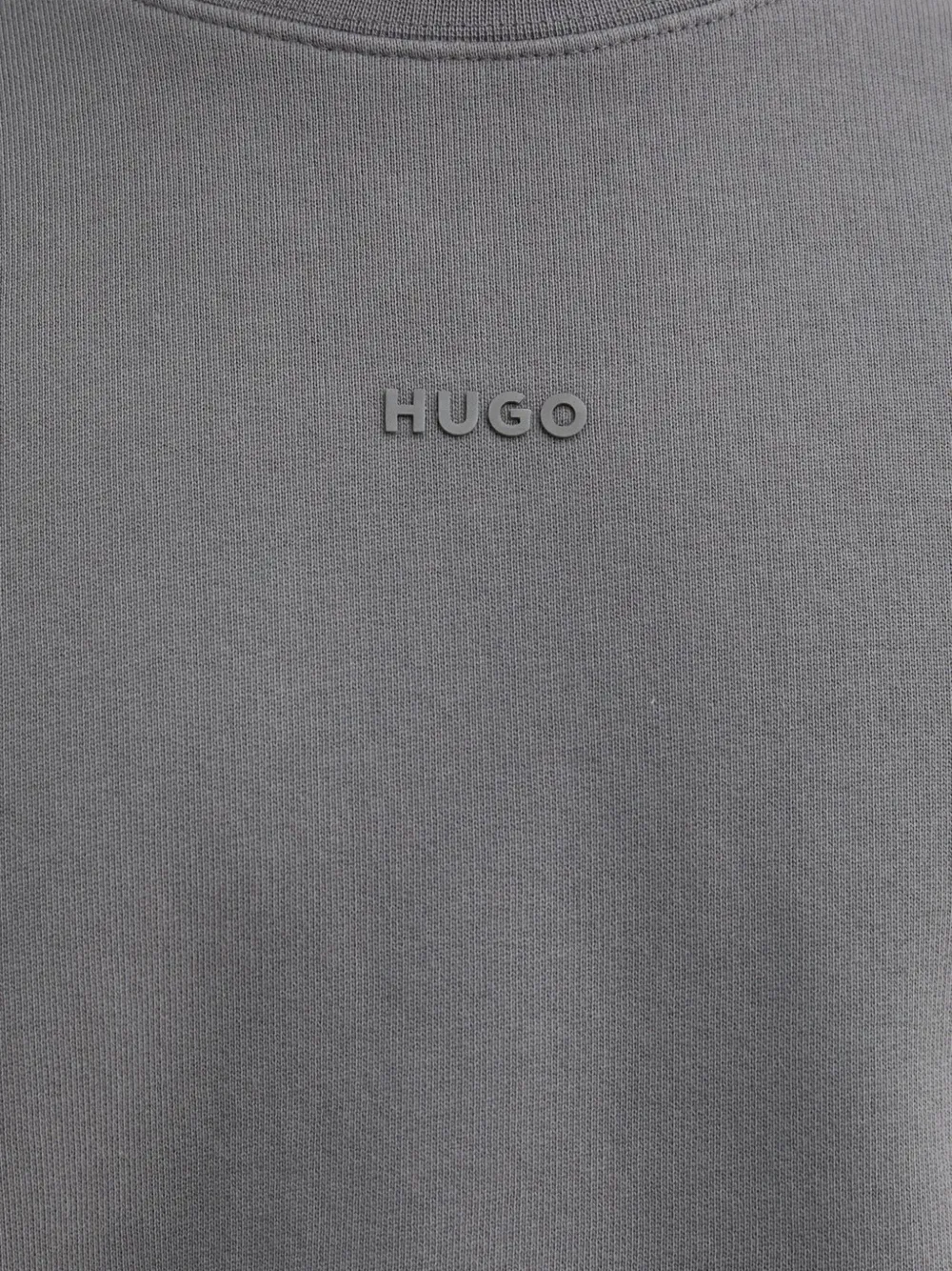 HUGO Katoenen sweater Grijs