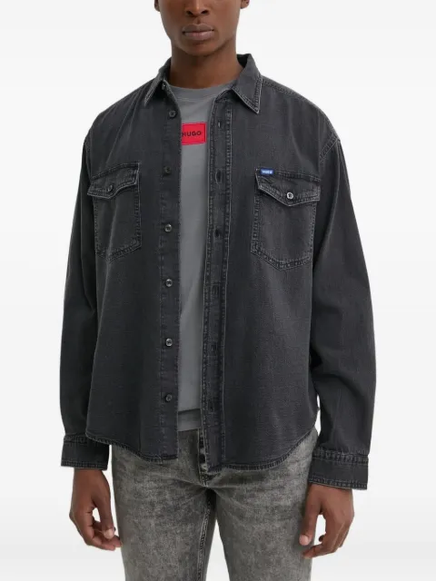 HUGO double-pocket denim shirt