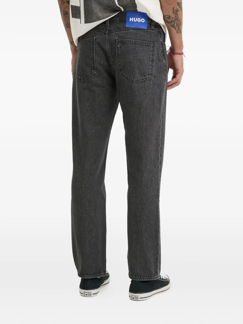 HUGO Straight jeans Zwart