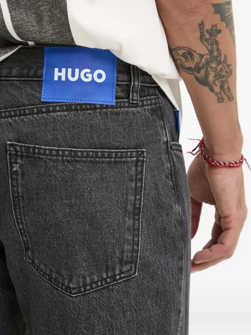 HUGO Straight jeans Zwart