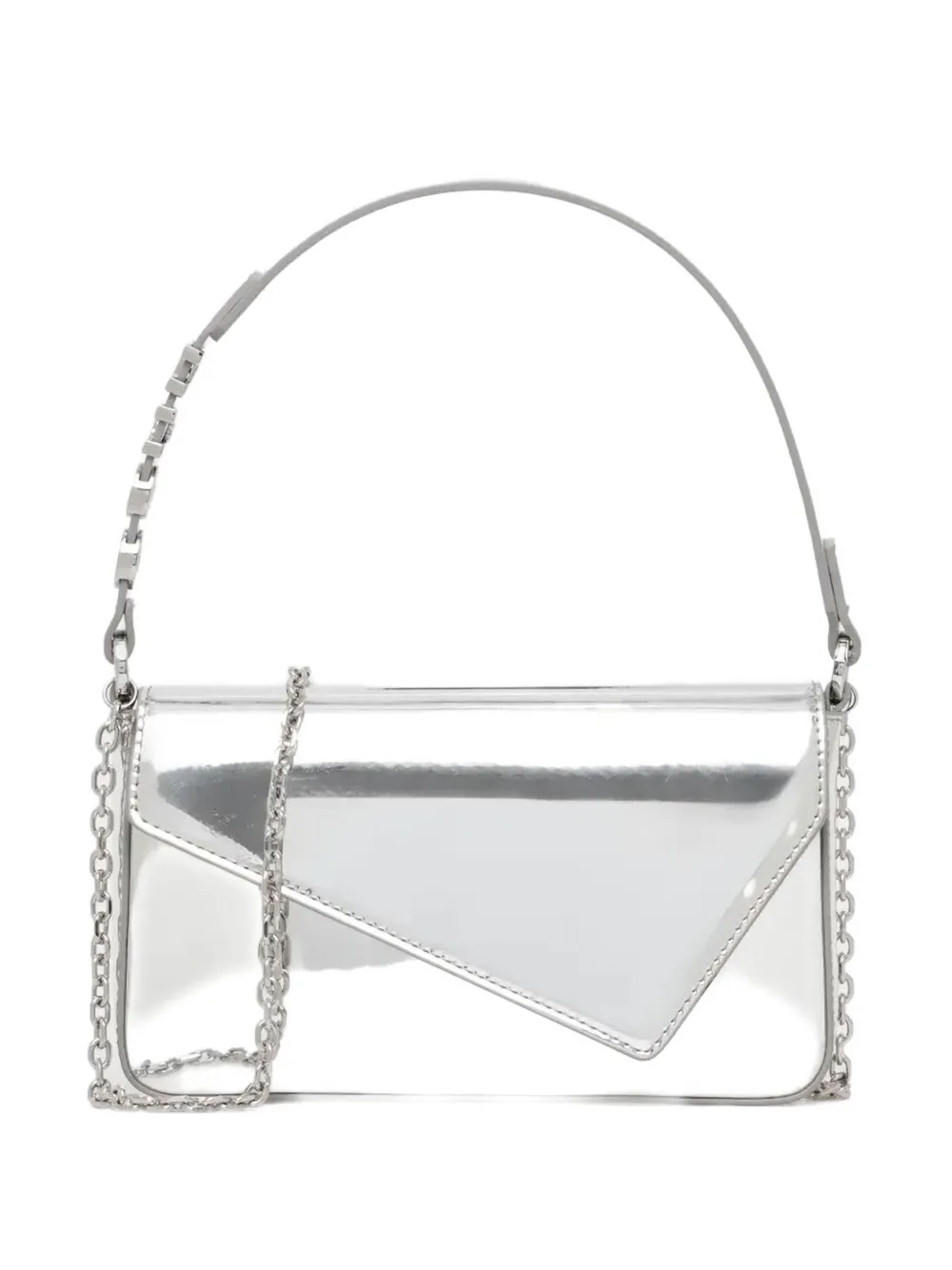 Hugo Boss Laminated Tote Bag In Silver