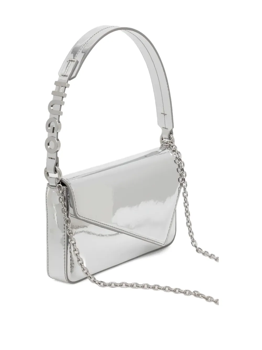 HUGO Gelamineerde shopper Zilver