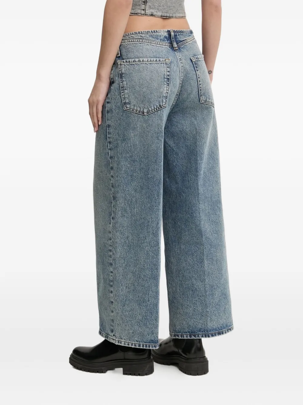 HUGO Jeans met wijde pijpen - Blauw
