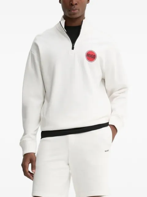 HUGO Duluro half-zip logo-print sweatshirt