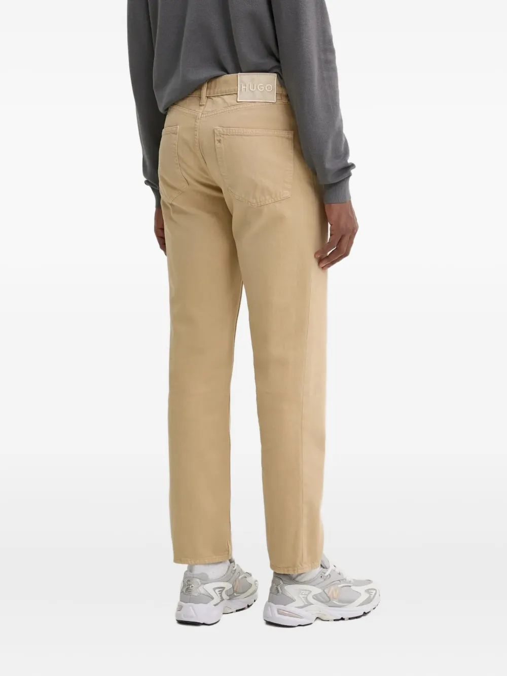 HUGO label-patch jeans Beige
