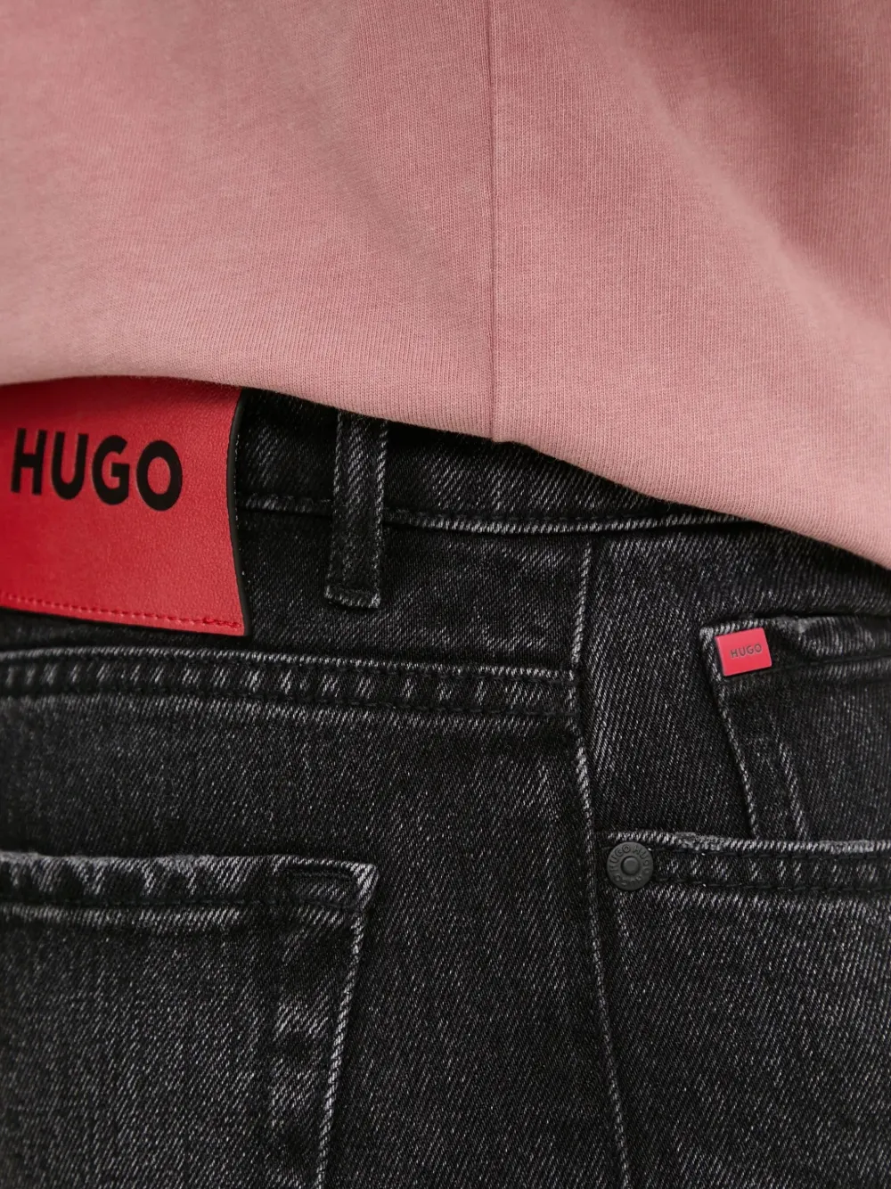 Hugo Boss Logo-patch Jeans In Gray