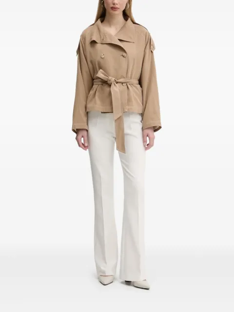 HUGO double-breasted belted trench coat