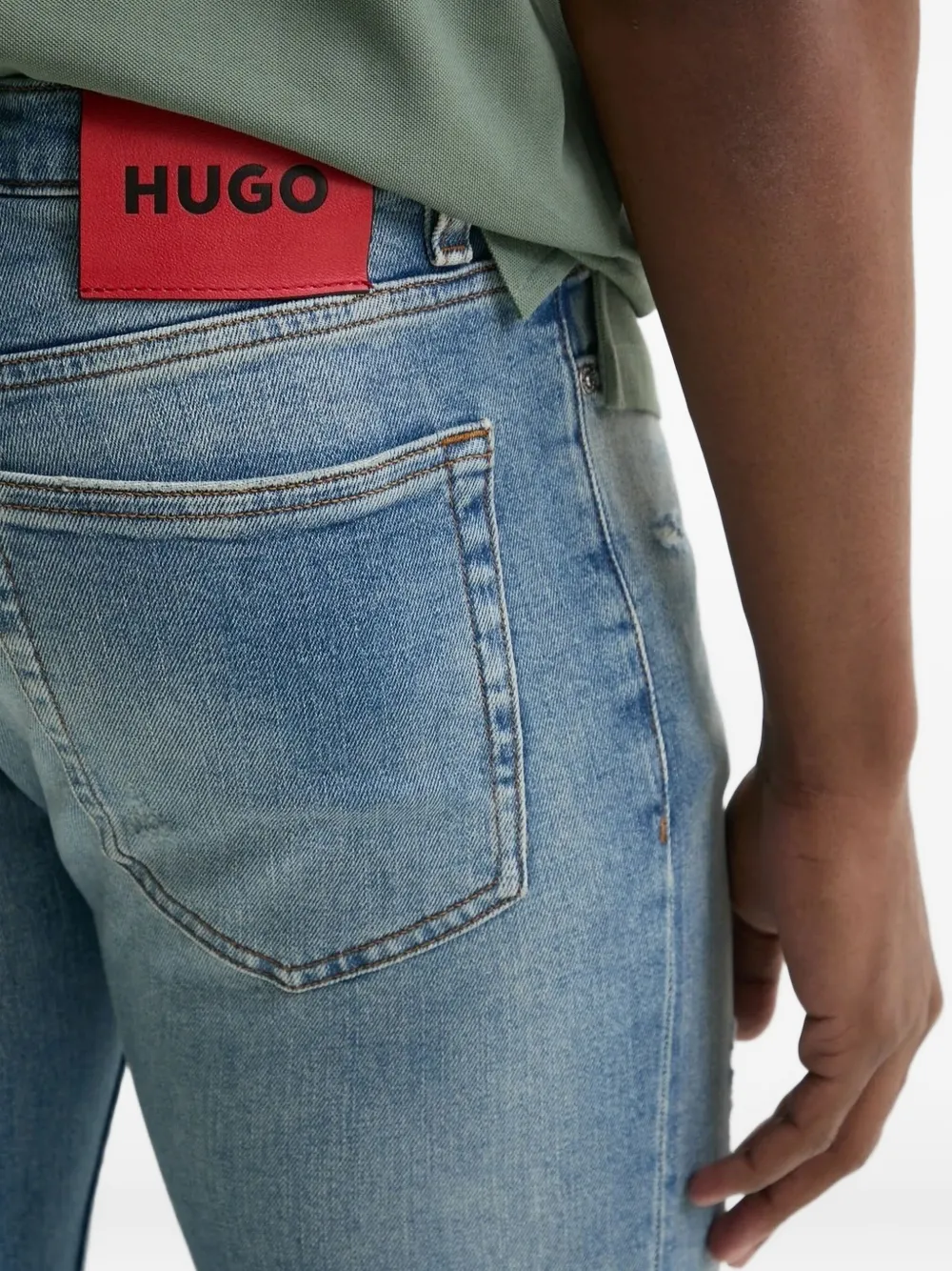 HUGO Skinny jeans Blauw