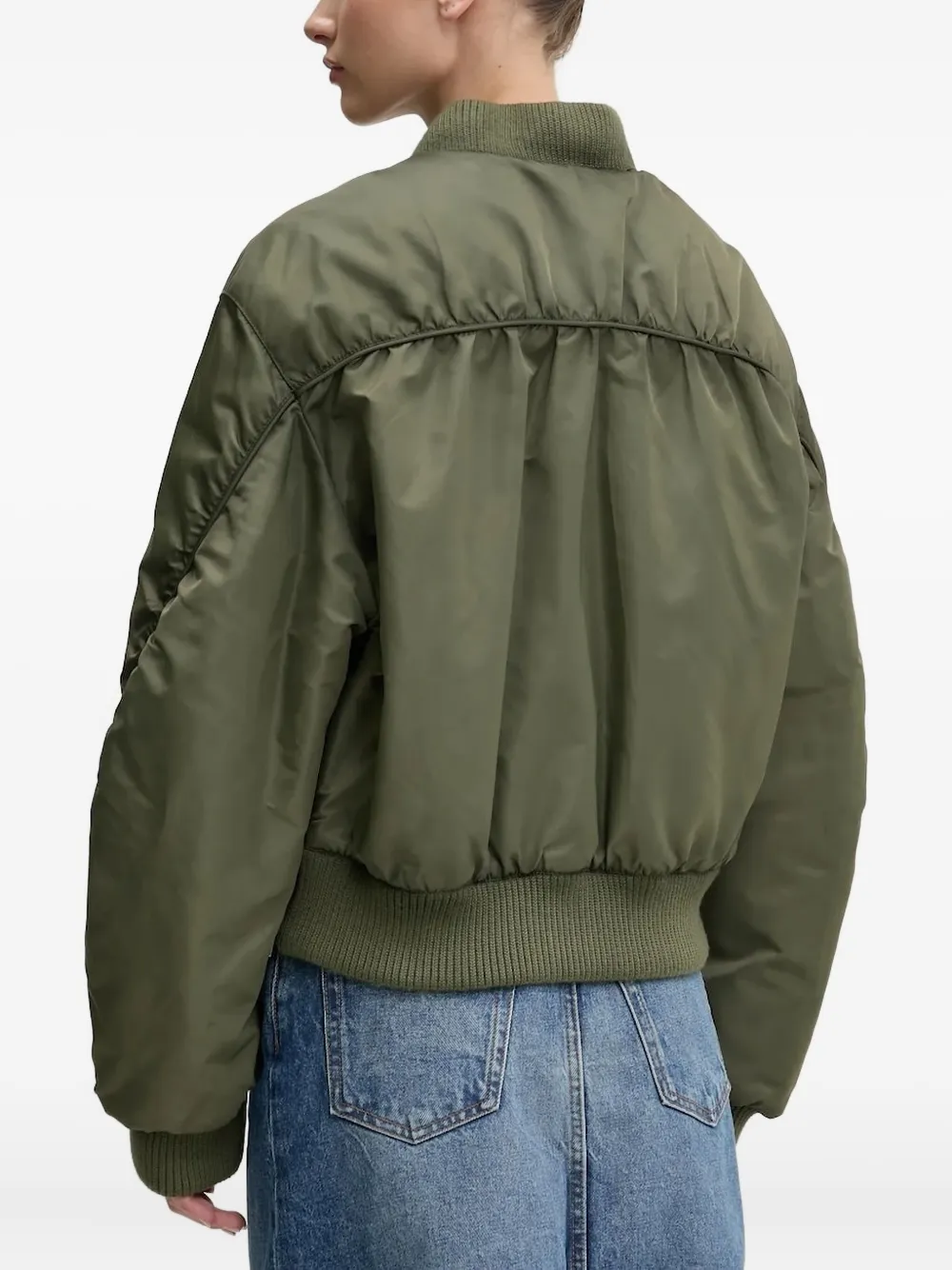 Hugo Boss Ribbed-cuff Jacket In Green