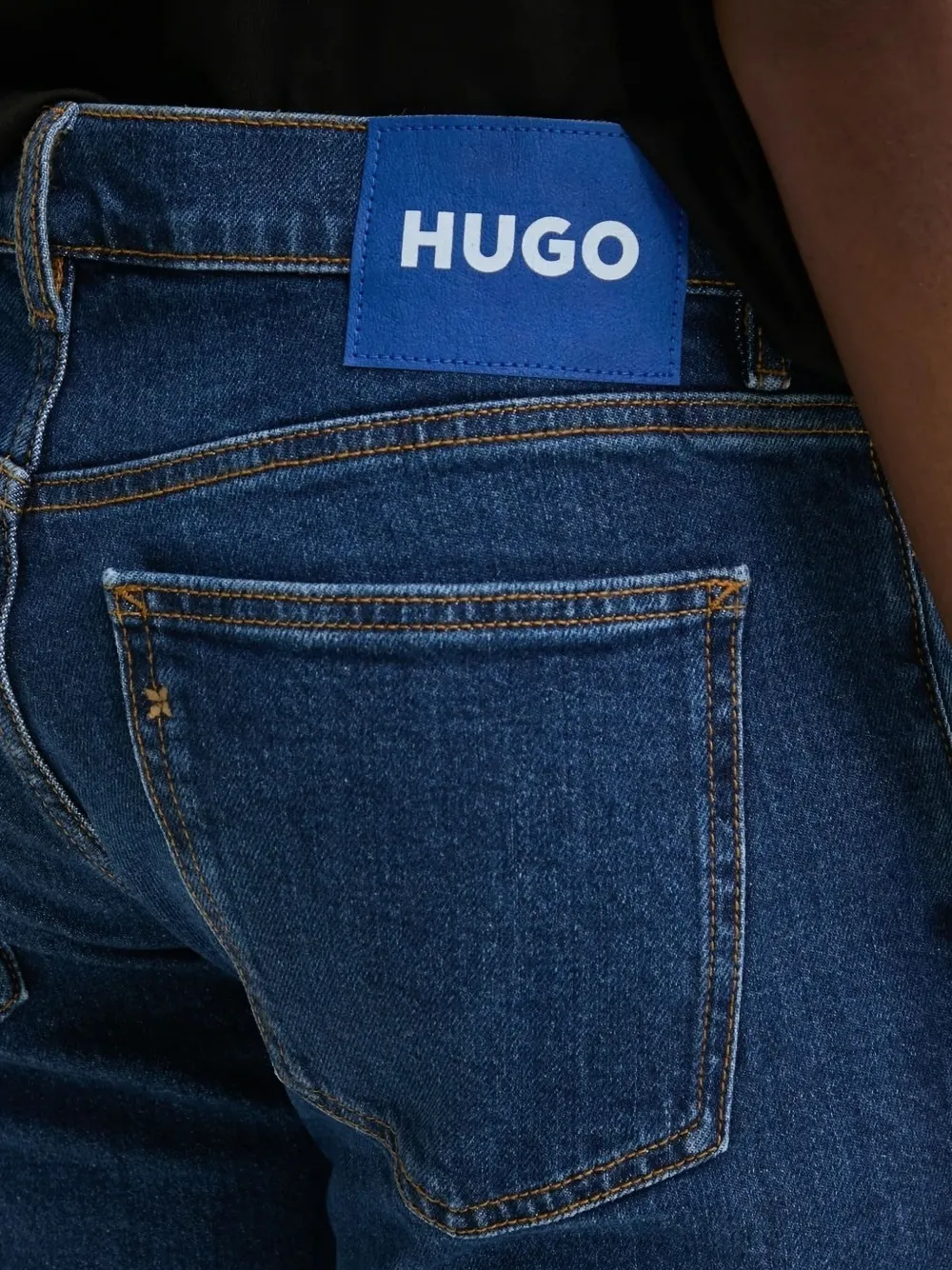 HUGO Straight jeans Blauw