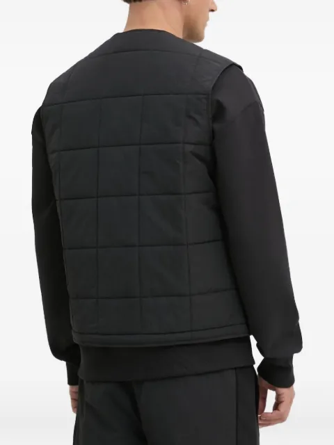 HUGO quilted logo-patch vest