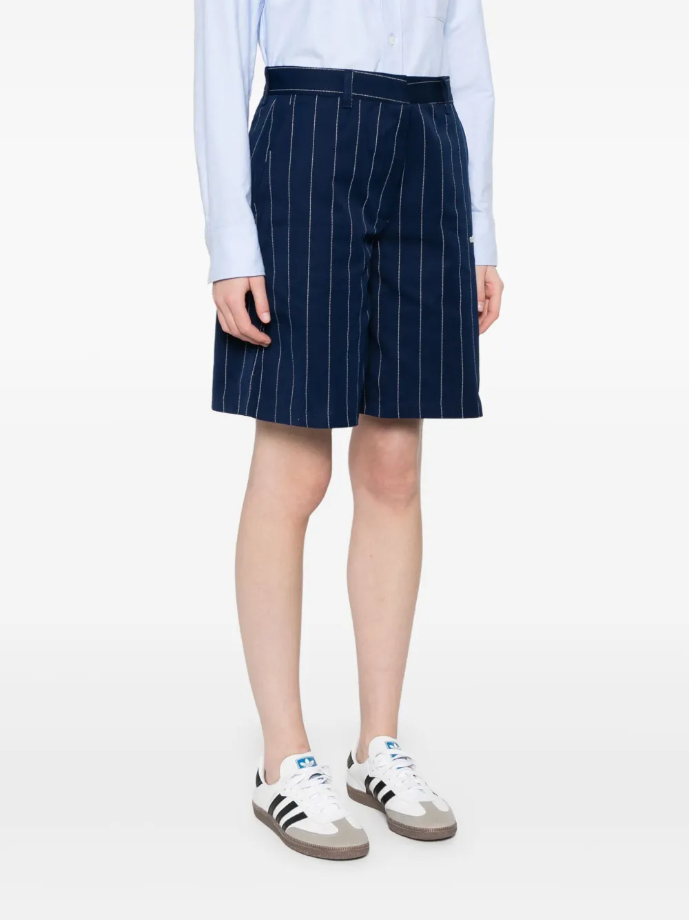 adidas Shorts met krijtstreep Blauw