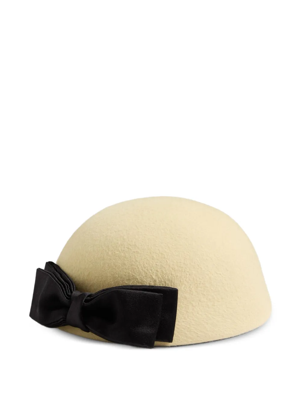  Valentino Garavani Vlogo Signature Hat In Lapin-fabric With Satin-bow - Neutrals 
