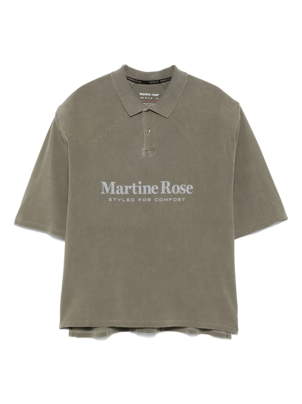 Martine Rose Poloshirt met logoprint Groen