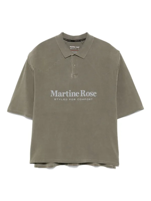 Martine Rose logo-print Polo Shirt | Green | FARFETCH Martine Rose logo-print Polo Shirt | Green | FARFETCH