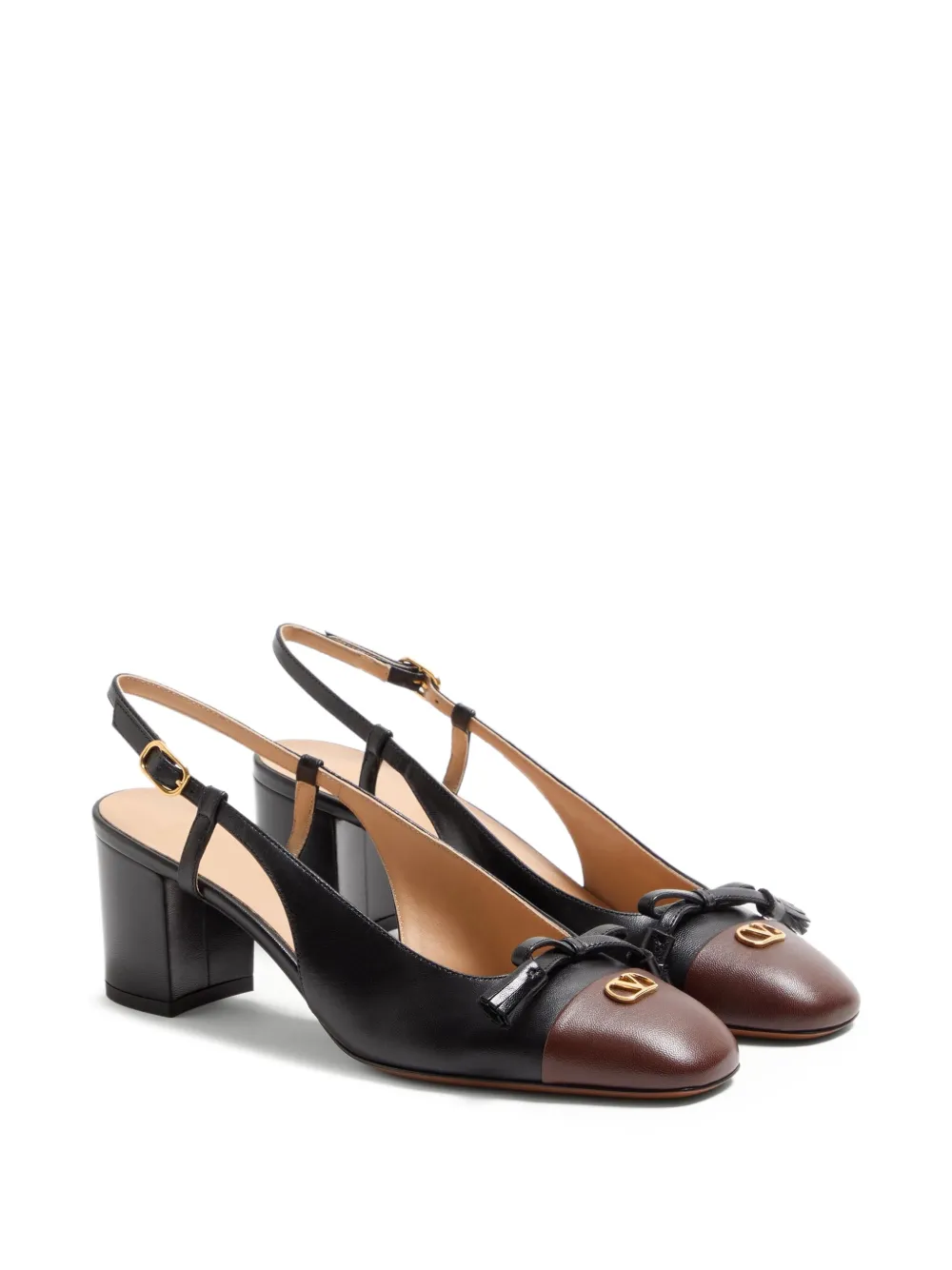 Valentino Garavani VALET DU ROI KIDSKIN SLINGBACK PUMPS 60MM Black