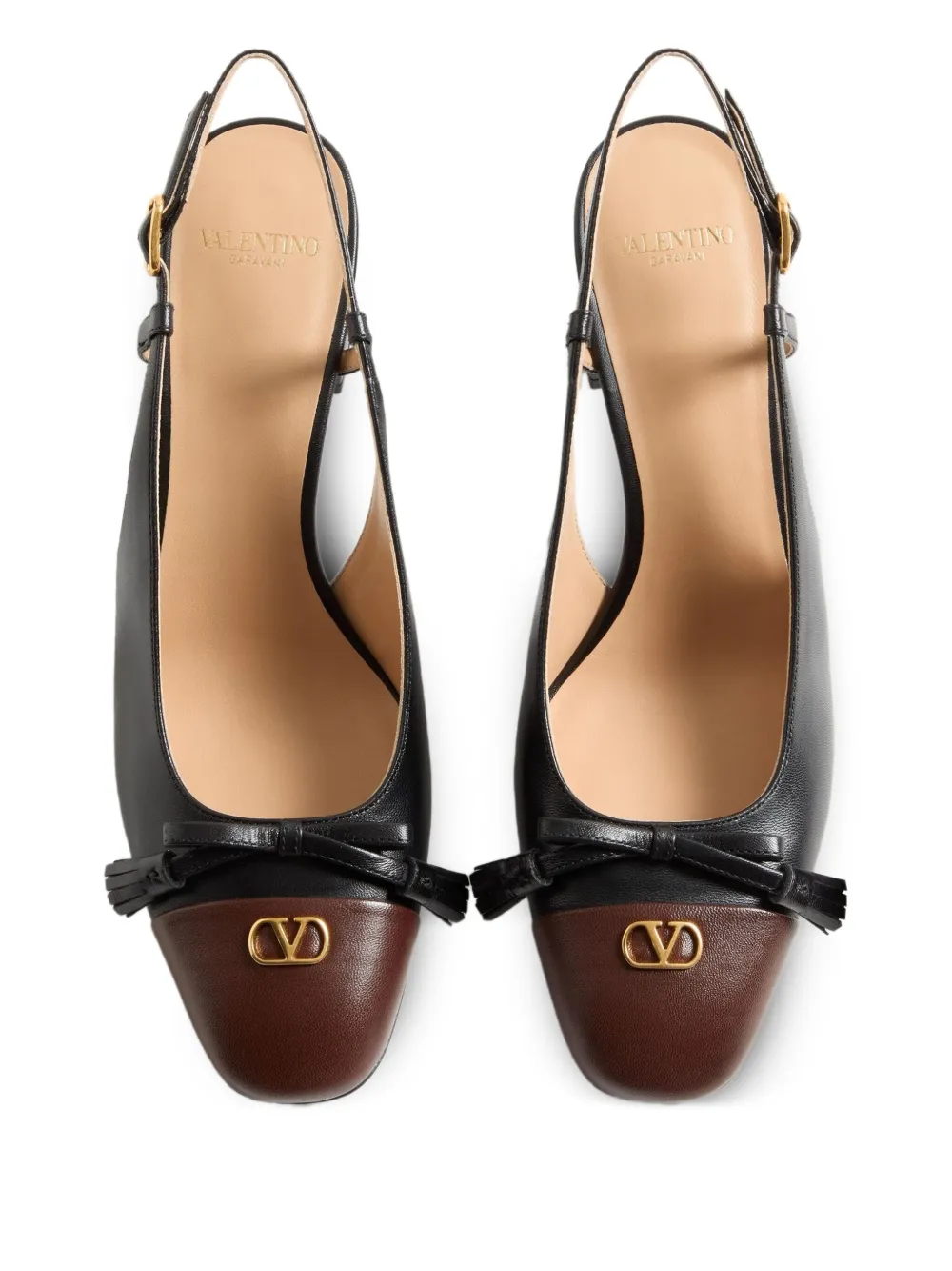 Valentino Garavani VALET DU ROI KIDSKIN SLINGBACK PUMPS 60MM Black