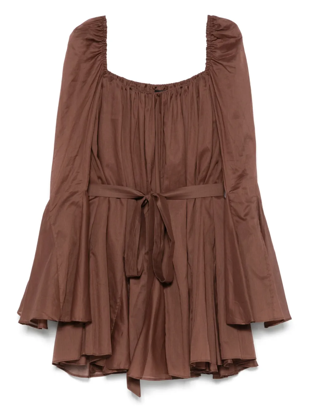 THE ANDAMANE Flared mini-jurk Bruin