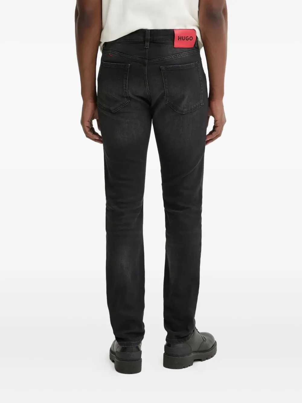 HUGO Jeans met vervaagd effect Zwart