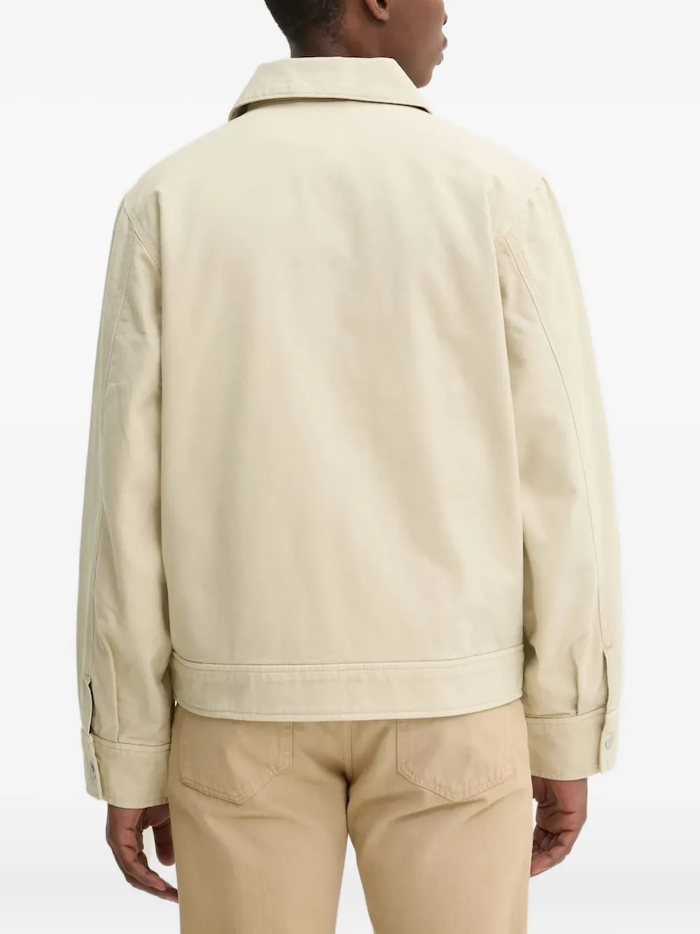 Hugo Boss Regular-fit Padded Jacket In Cotton Canvas In Neutral