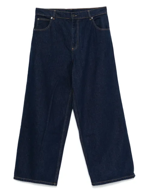 Charles Jeffrey Loverboy knitted-patch wide-leg jeans