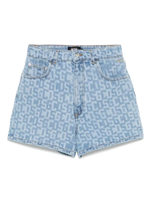 GCDS shorts con monograma en mezclilla