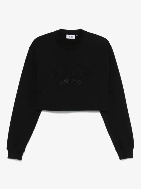 GCDS logo cropped sweatshirt