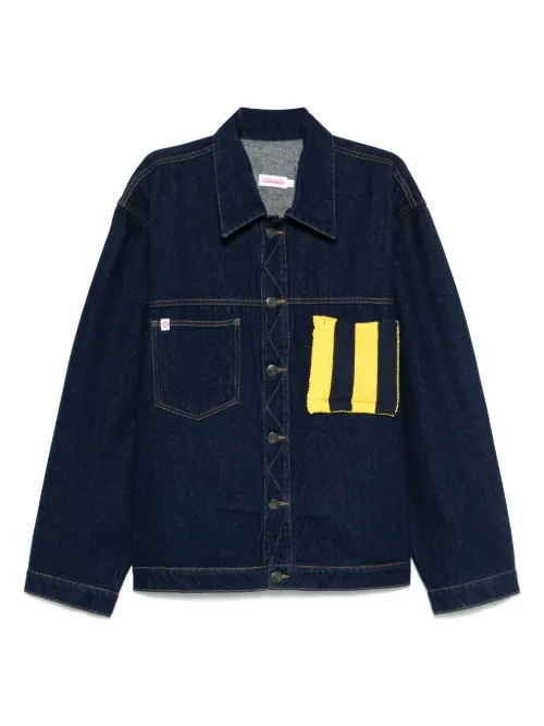 Veste en jean à patch en maille - Charles Jeffrey Loverboy - Modalova