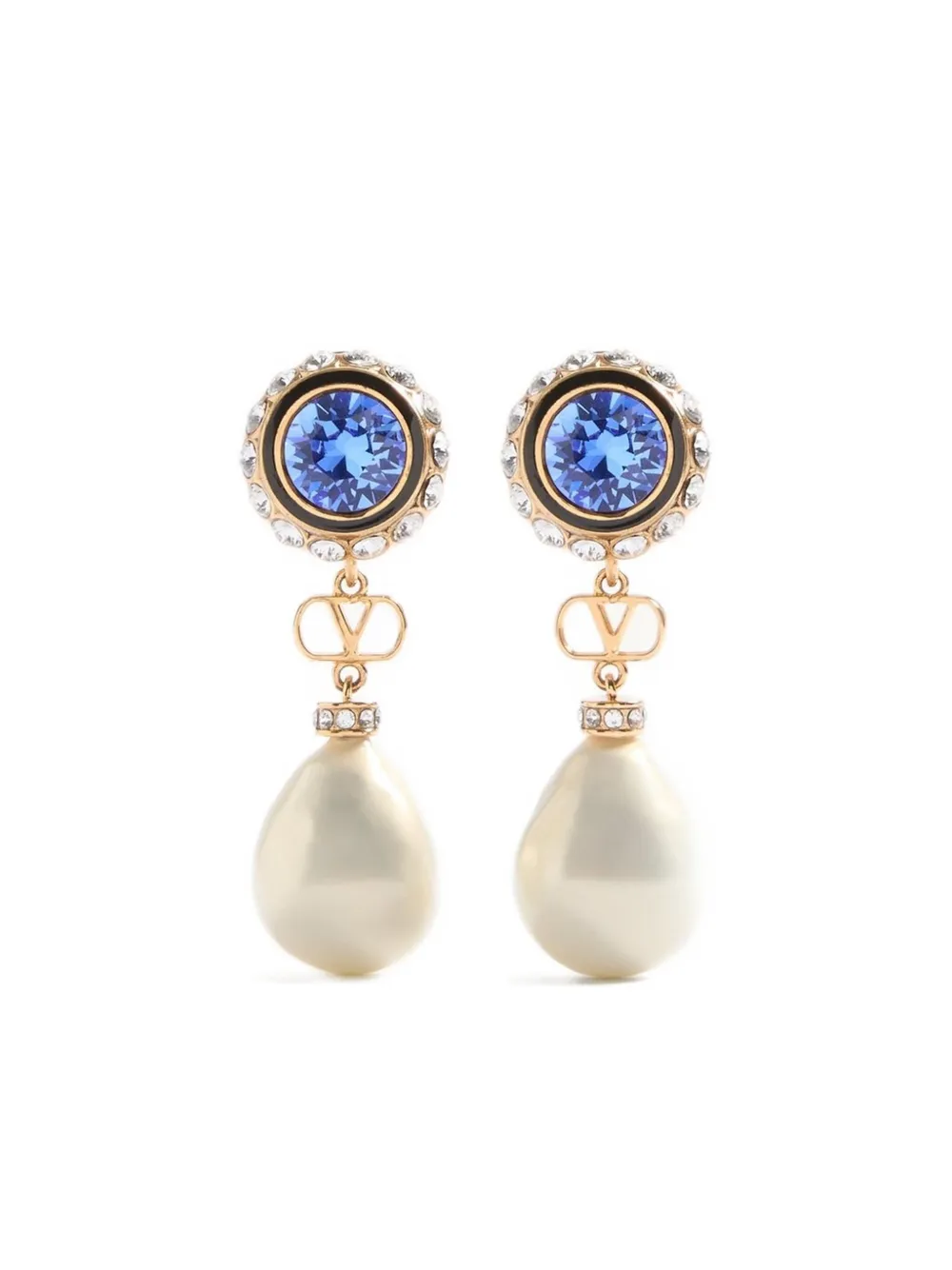 Valentino Garavani VLogo Signature earrings - ホワイト Valentino Garavani VLogo Signature earrings - ホワイト