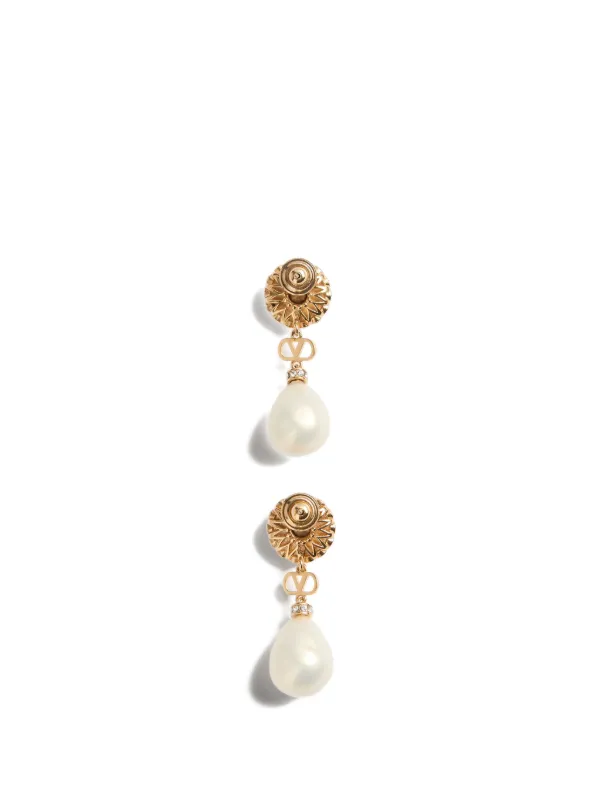 Valentino Garavani Vロゴ シグネチャー ピアス | ゴールドトーン