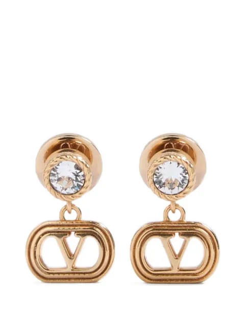Valentino Garavani ovalette metal and Swarovski® crystal earrings