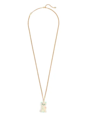 ネックレス・チョーカー Valentino Garavani Multicolor Nylon And l Necklace Valentino Garavani VLogo Signature Metal Necklace with
