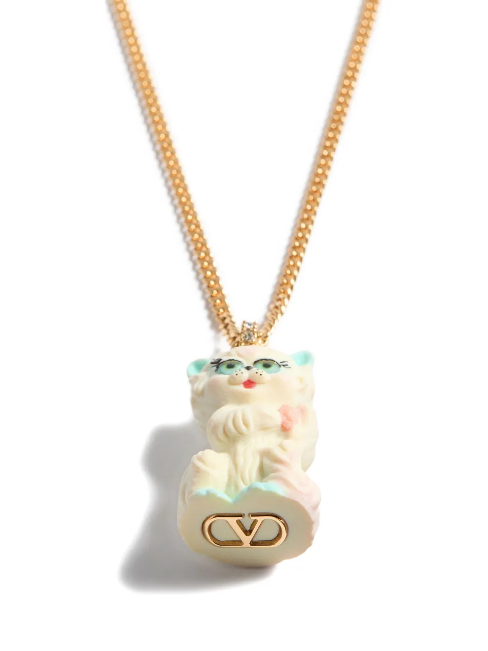ネックレス・チョーカー VALENTINO MULTICOLOR LE CHAT DE LA MAISON NECKLACE Valentino Garavani Multicolor Nylon And Metal Le Chat De La