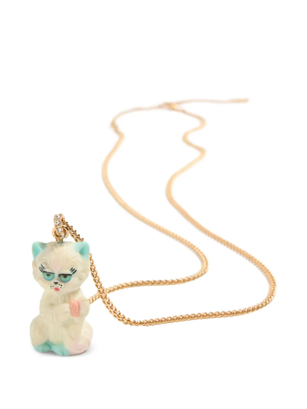 Le Chat De La Maison necklace in metal, nylon and Swarovski® crystals