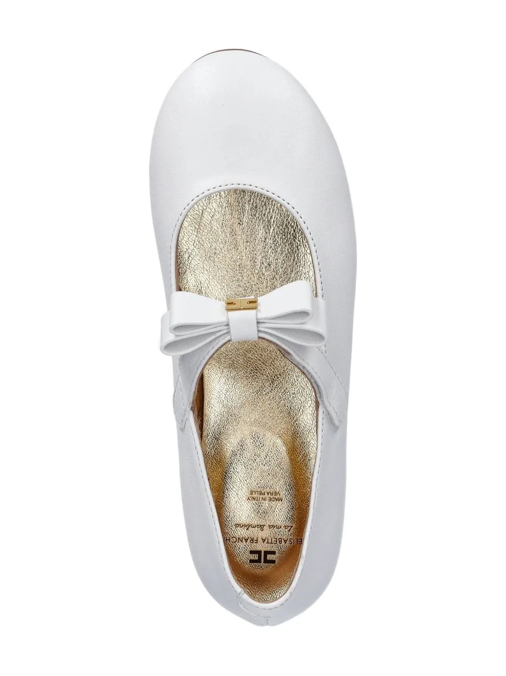 Elisabetta Franchi La Mia Bambina Ballerina's met strik Wit