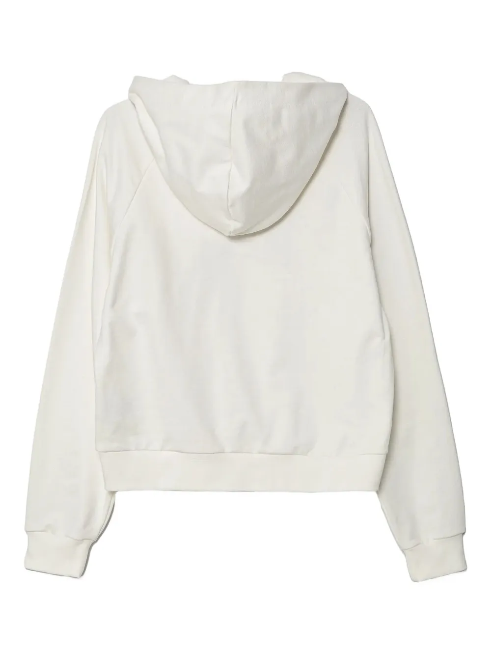 Elisabetta Franchi La Mia Bambina Logo-embroidered Hoodie In Neutral