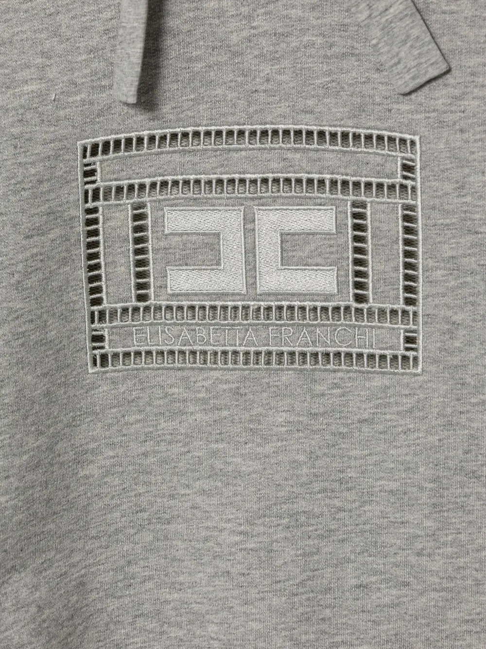 Elisabetta Franchi La Mia Bambina Hoodie met geborduurd logo Grijs