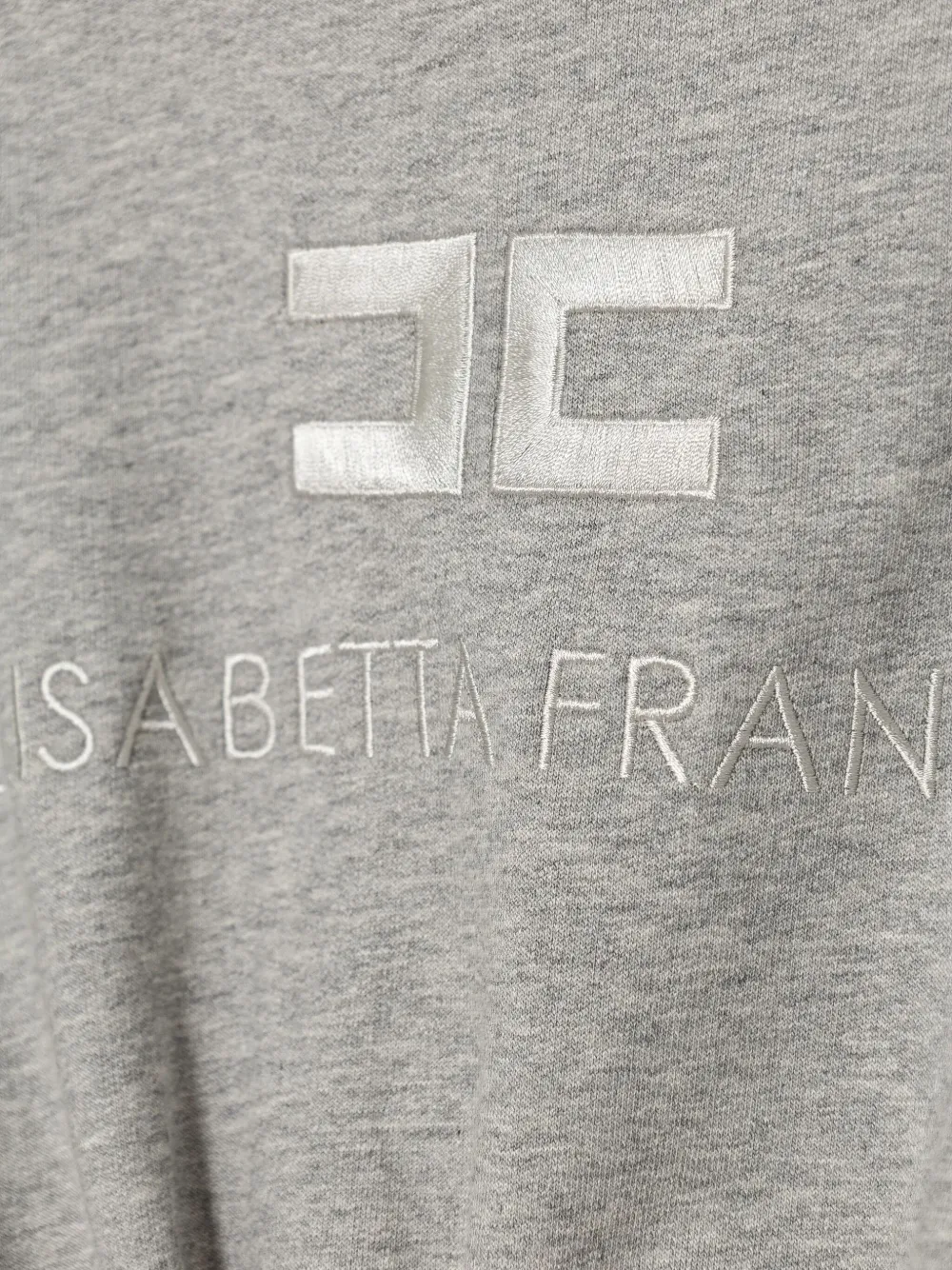 Elisabetta Franchi La Mia Bambina Embroidered-logo Sweatshirt In Gray