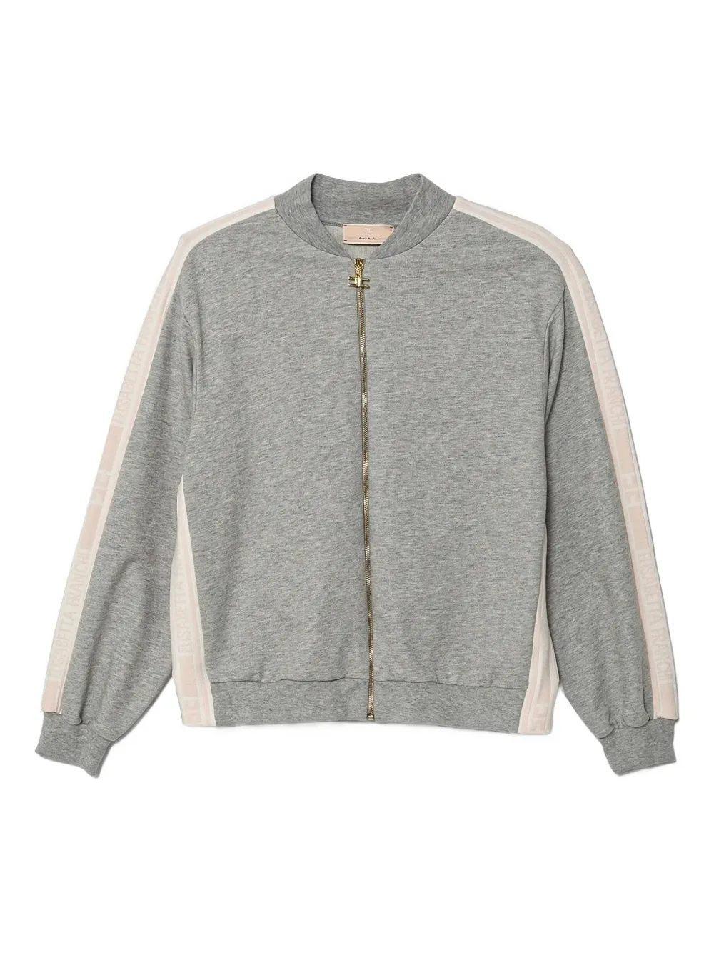 Elisabetta Franchi La Mia Bambina Panelled Bomber Jacket In Gray