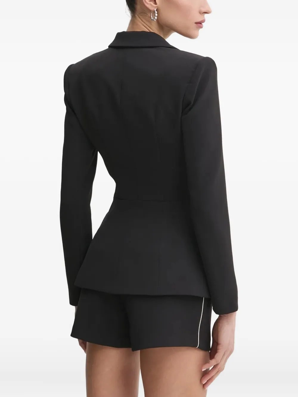 Elisabetta Franchi Blazer met stikseldetail Zwart