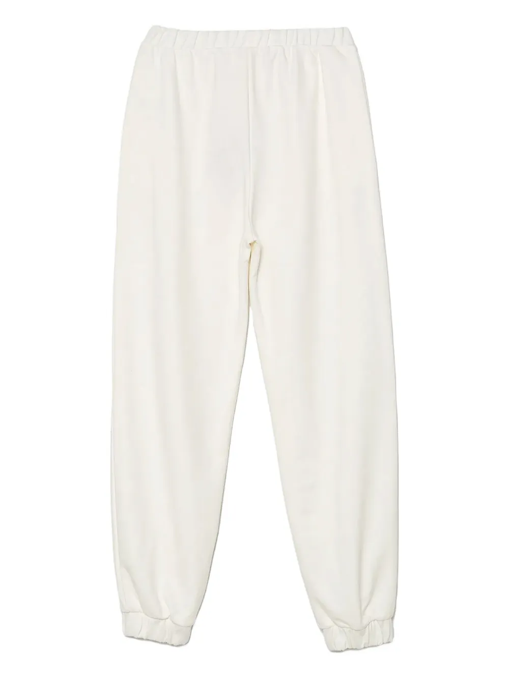Elisabetta Franchi La Mia Bambina Elasticated-ankles Logo Track Pants In Gray