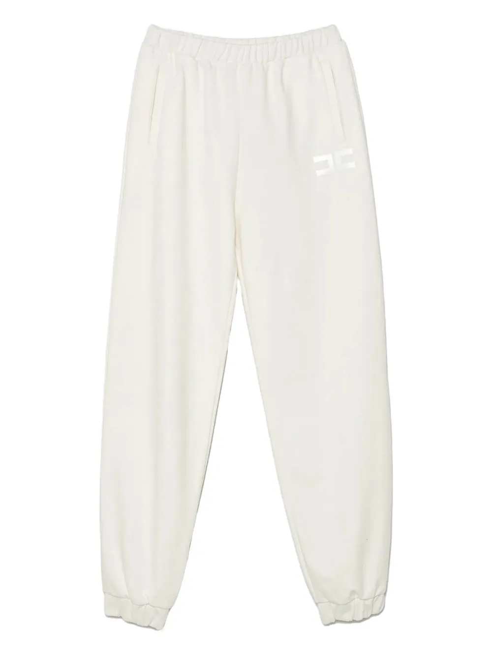 Elisabetta Franchi La Mia Bambina Kids' Elasticated-ankles Logo Track Pants In Gray