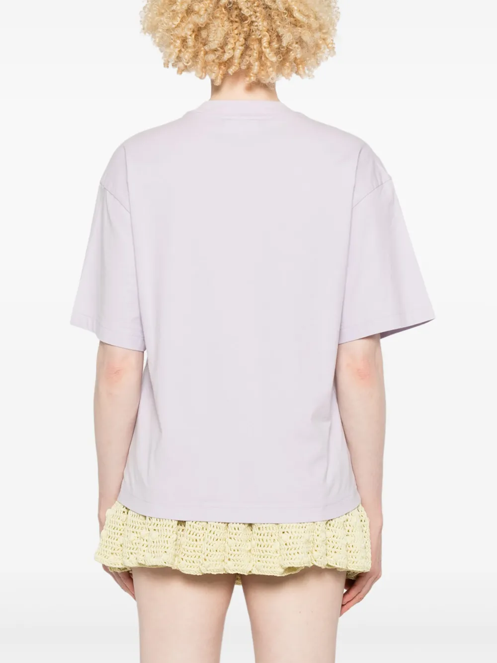 Shop Maison Kitsuné Yoga Fox T-shirt In Purple