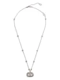 Valentino Garavani silver-tone logo pendant necklace