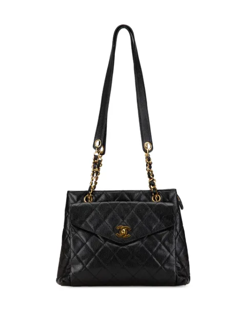 CHANEL Pre-Owned 1996-1997 CC Caviar Front Pocket shoulder bag