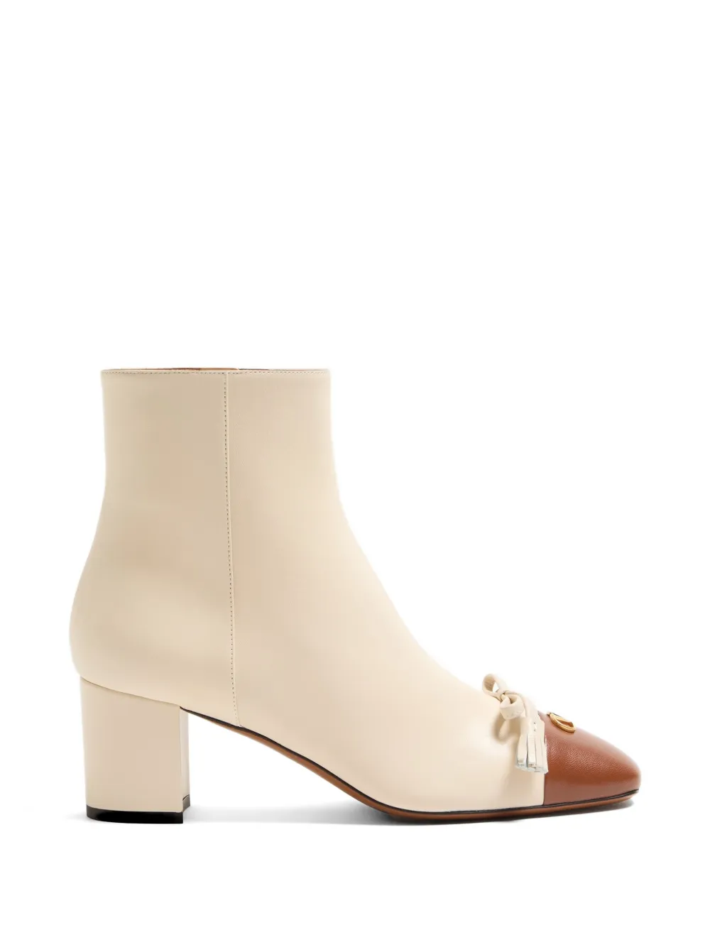 Valentino Garavani VALET DU ROI KIDSKIN LEATHER ANKLE BOOT 60MM - Nude