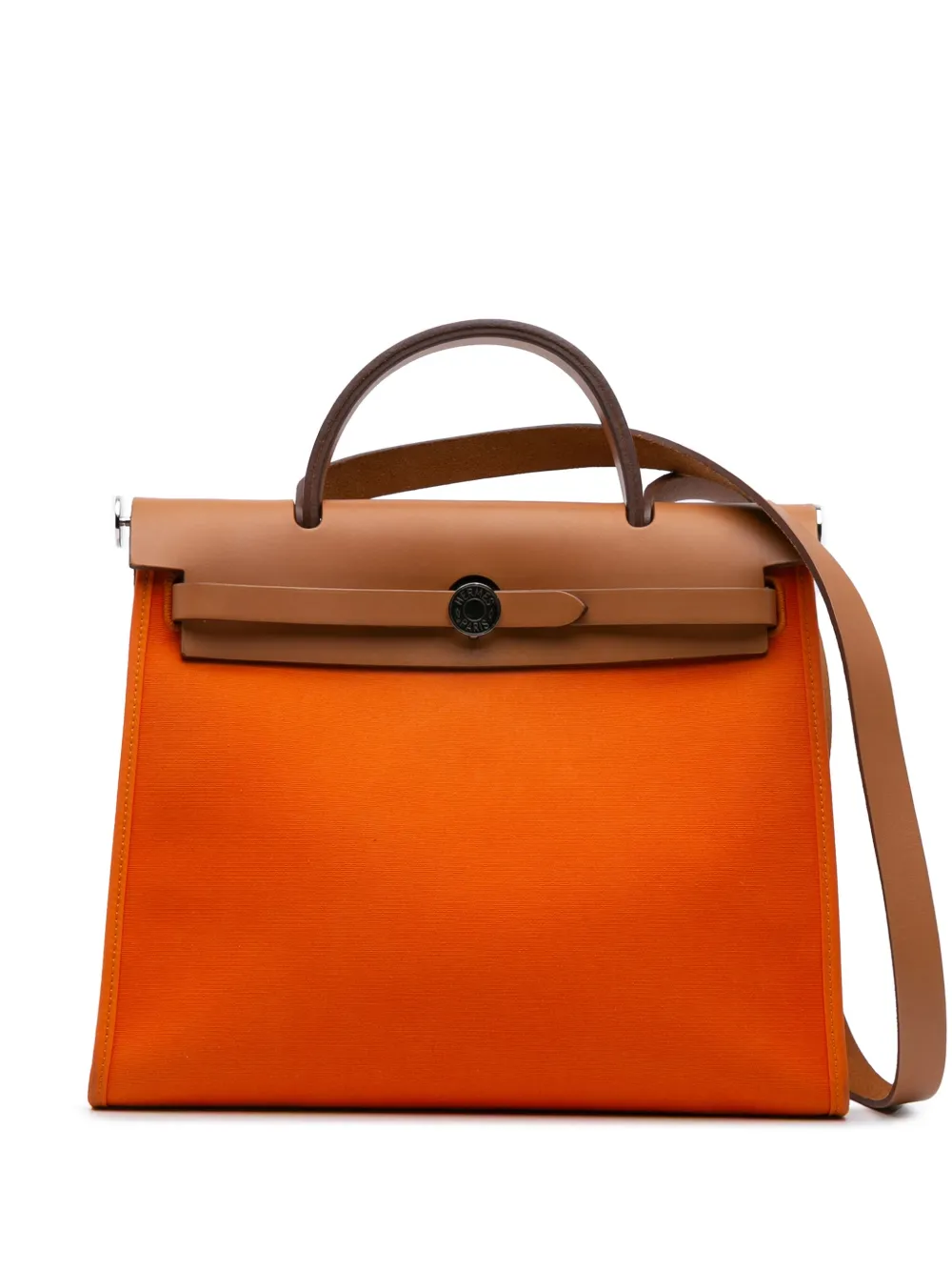 Hermès Pre-Owned 2012 トワル エールバッグ ジップ 31 サッチェルバッグ - オレンジ Hermès Pre-Owned 2012 トワル エールバッグ ジップ 31 サッチェルバッグ - オレンジ