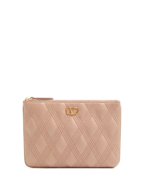 Valentino Garavani Quiltie 67 leather clutch bag