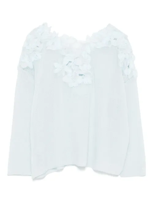 Pull à broderies - Ermanno Scervino - Modalova